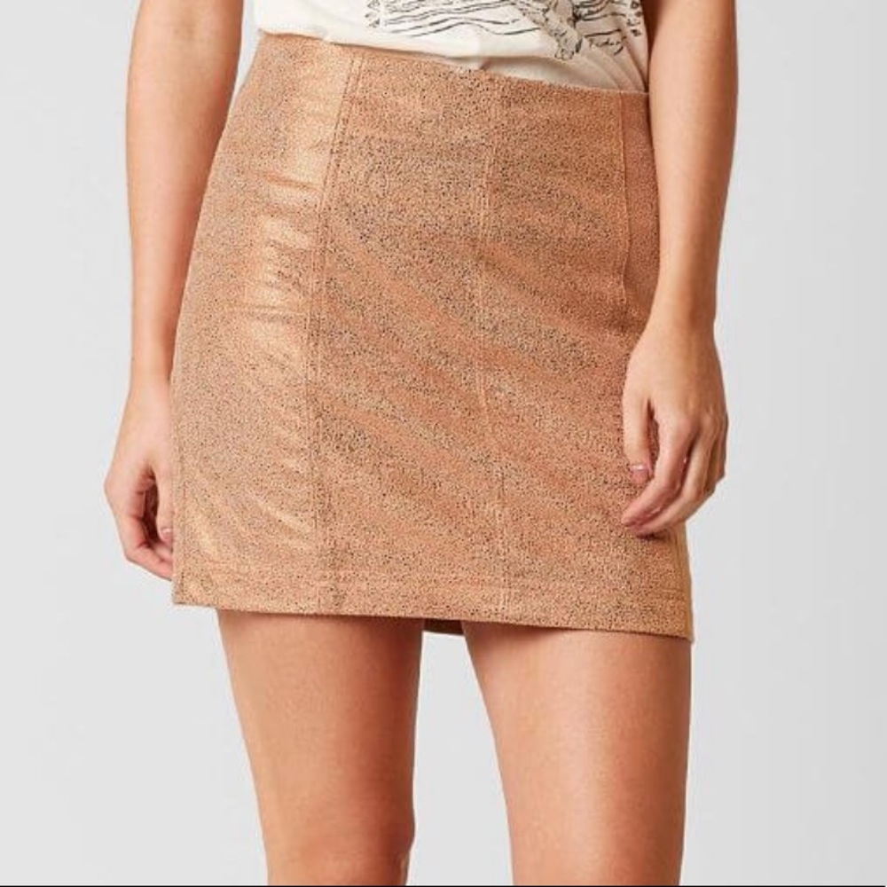 FREE PEOPLE GOLD SKIRT